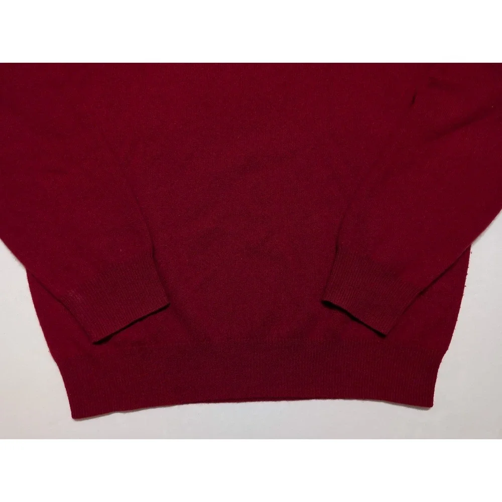 JOS A BANK 100% Cashmere Sweater Men's Small S Crewneck Red ~ Flaws